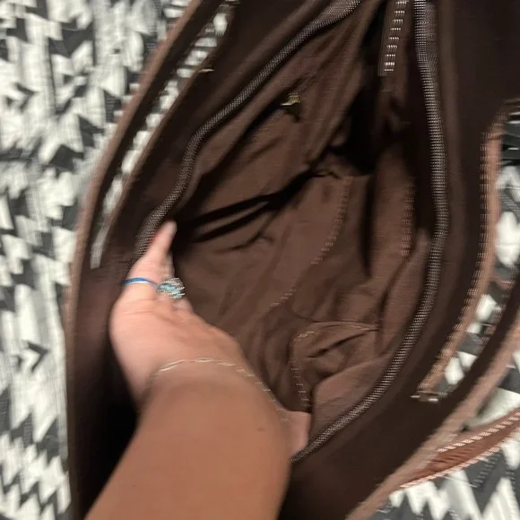 Turquoise Accent Southwestern Fringe Crossbody Bag - Unbranded NWOT - Picture 5 of 7